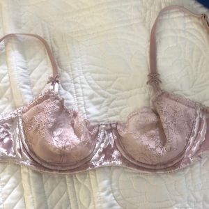 VS velvet and lace bralette 32C